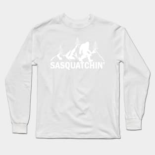 Explore the Outdoors Sasquatch Silhouette Adventure Long Sleeve T-Shirt